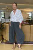 Made in Italy Jo Jo Quirky Hopsack Crop Pant Charcoal